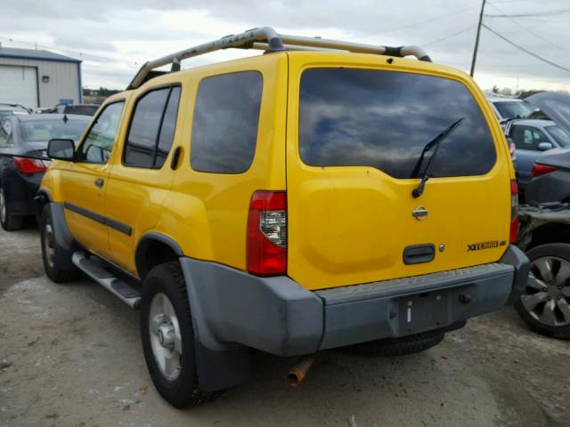 5N1ED28Y51C503258 - 2001 NISSAN XTERRA XE YELLOW photo 3