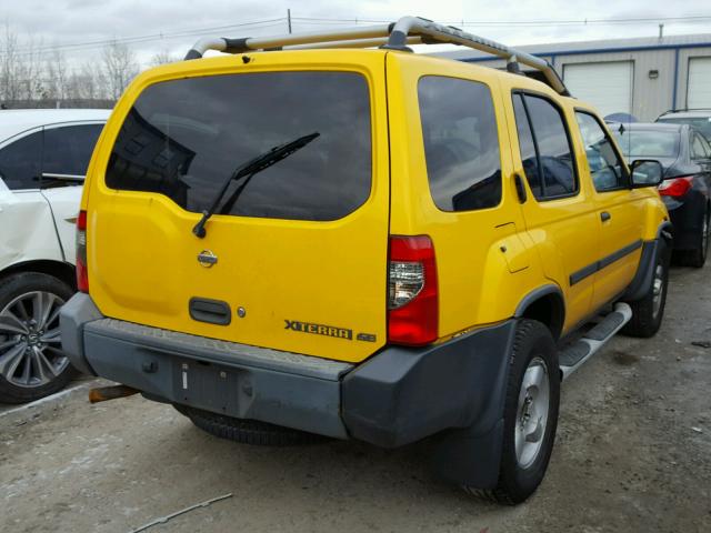 5N1ED28Y51C503258 - 2001 NISSAN XTERRA XE YELLOW photo 4