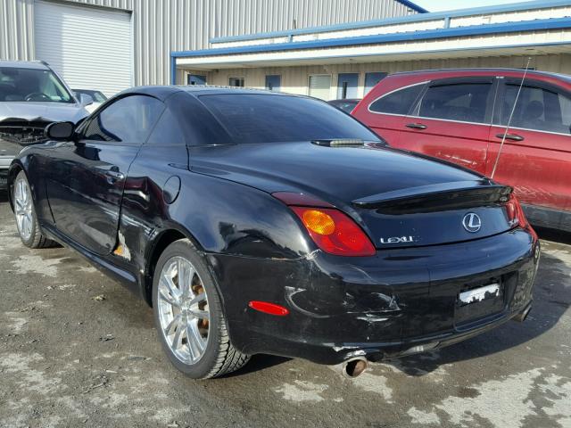 JTHFN48Y020003852 - 2002 LEXUS SC 430 BLACK photo 3