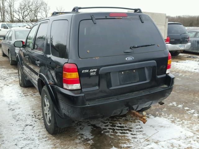 1FMCU04192KC75955 - 2002 FORD ESCAPE XLT BLACK photo 3