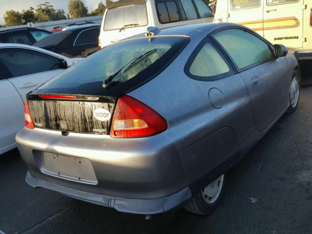 JHMZE147X2T000237 - 2002 HONDA INSIGHT GRAY photo 4