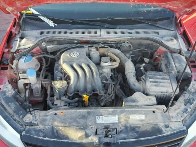 3VW2K7AJ9DM401937 - 2013 VOLKSWAGEN JETTA BASE 红色 照片 7