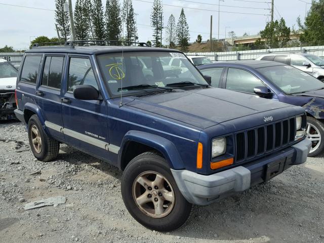 1J4FF48S3YL166555 - 2000 JEEP CHEROKEE S BLUE photo 1