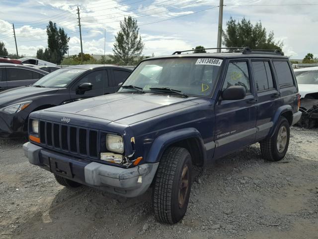 1J4FF48S3YL166555 - 2000 JEEP CHEROKEE S BLUE photo 2