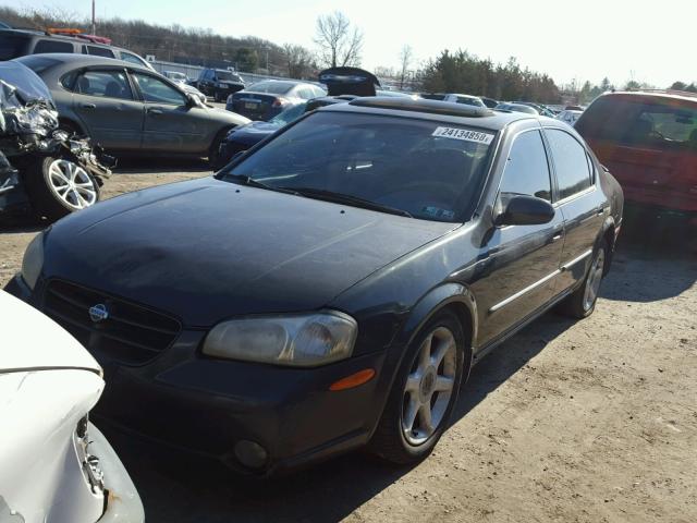 JN1CA31A7YT027471 - 2000 NISSAN MAXIMA GLE CHARCOAL photo 2