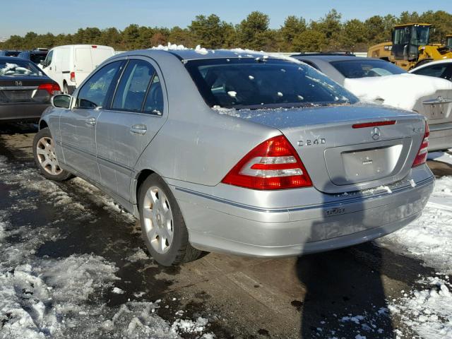 WDBRF81J35F661942 - 2005 MERCEDES-BENZ C 240 4MAT SILVER photo 3