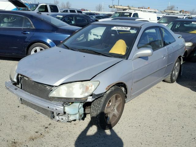 1HGEM22904L030512 - 2004 HONDA CIVIC EX ვერცხლისფერი ფოტო 2