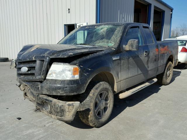 1FTRX14W38FB69686 - 2008 FORD F150 BLACK photo 2