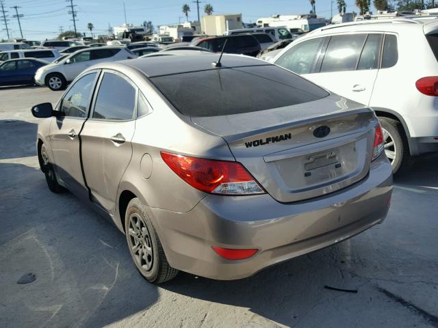 KMHCT4AE5DU395289 - 2013 HYUNDAI ACCENT GLS BROWN photo 3