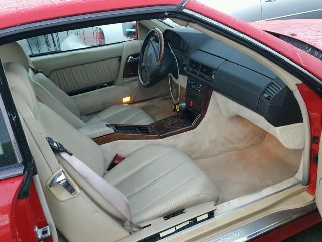 WDBFA76E9SF120137 - 1995 MERCEDES-BENZ SL 600 RED photo 5