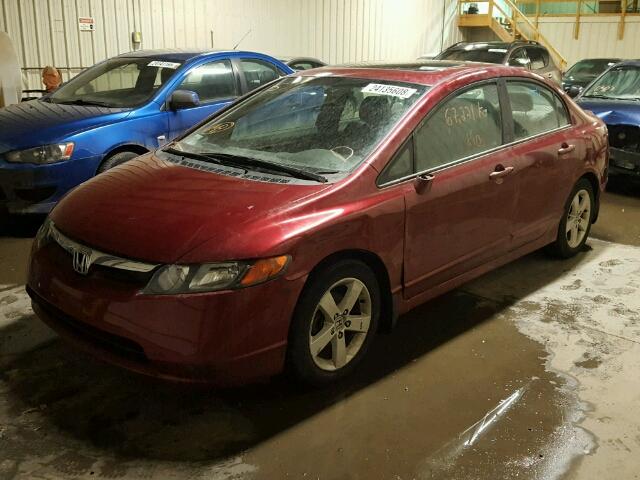 2HGFA16988H027314 - 2008 HONDA CIVIC EXL RED photo 2