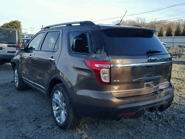 1FM5K8D86FGA92290 - 2015 FORD EXPLORER X BROWN photo 3