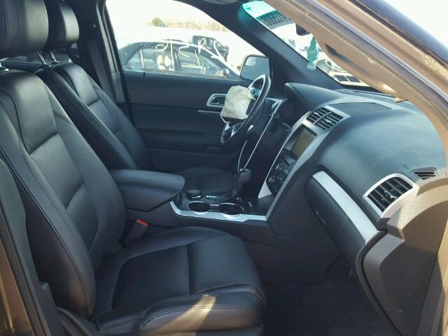 1FM5K8D86FGA92290 - 2015 FORD EXPLORER X BROWN photo 5