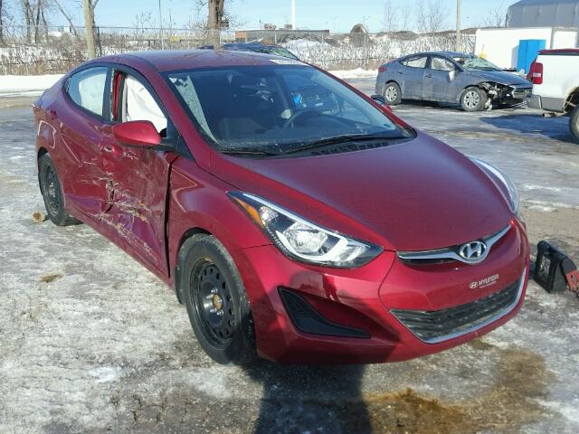 5NPDH4AE0GH696092 - 2016 HYUNDAI ELANTRA SE RED photo 1