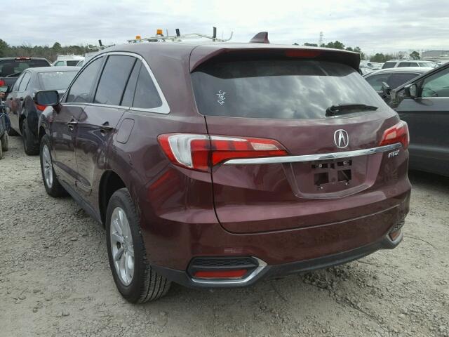 5J8TB3H32GL013480 - 2016 ACURA RDX BASE MAROON photo 3