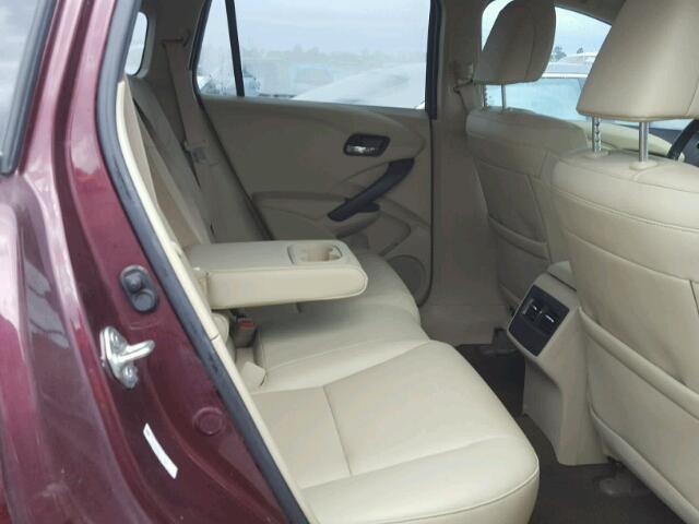 5J8TB3H32GL013480 - 2016 ACURA RDX BASE MAROON photo 6