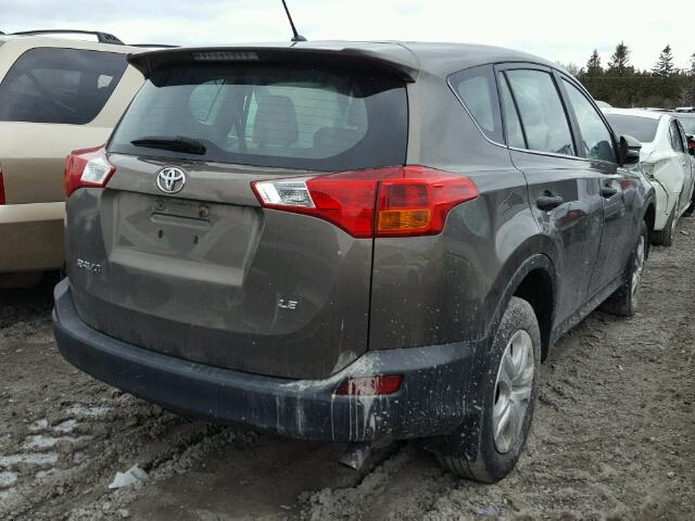 2T3ZFREV0DW020345 - 2013 TOYOTA RAV4 LE BROWN photo 4