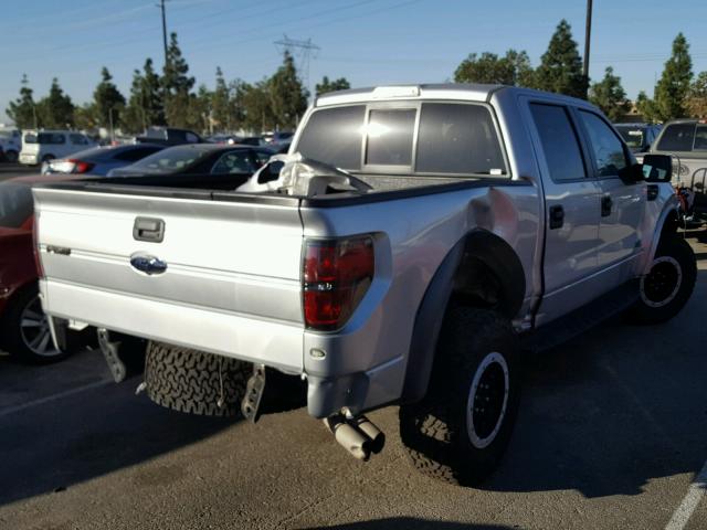 1FTFW1R64EFC42896 - 2014 FORD F150 SVT R SILVER photo 4