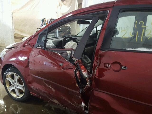 JM1CR29LX90329068 - 2009 MAZDA 5 RED photo 9