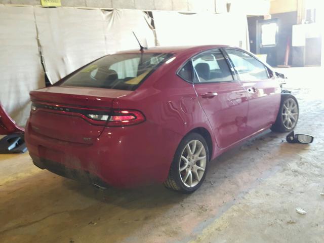 1C3CDFBA9DD335058 - 2013 DODGE DART SXT RED photo 4