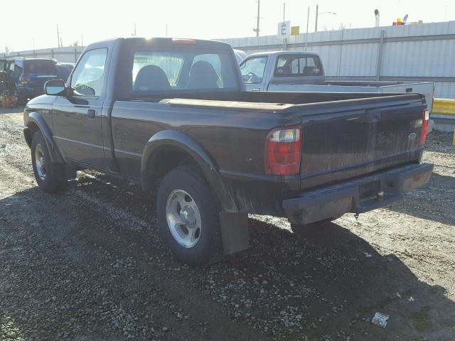 1FTYR11UX2PA27216 - 2002 FORD RANGER BLACK photo 3