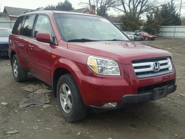 5FNYF18596B020717 - 2006 HONDA PILOT EX RED photo 1