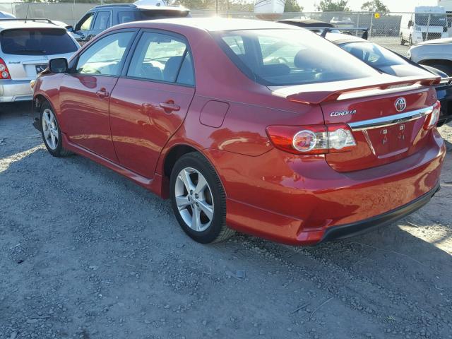 5YFBU4EE4DP128598 - 2013 TOYOTA COROLLA BA RED photo 3