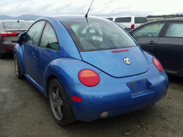 3VWCC21C4XM444916 - 1999 VOLKSWAGEN NEW BEETLE 蓝色 照片 3