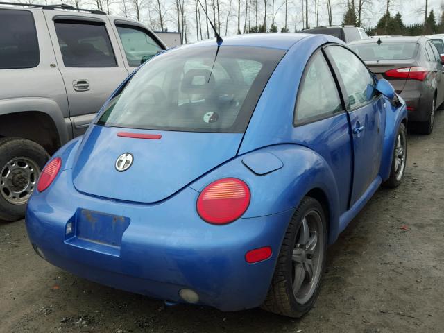 3VWCC21C4XM444916 - 1999 VOLKSWAGEN NEW BEETLE 蓝色 照片 4