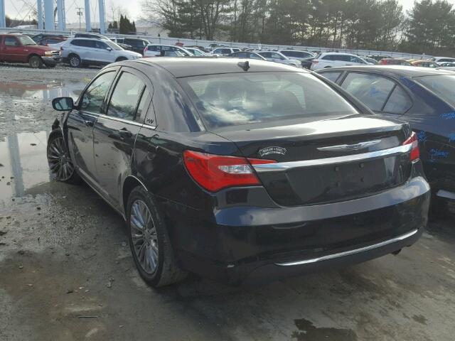 1C3CCBAB3CN113551 - 2012 CHRYSLER 200 LX BLACK photo 3