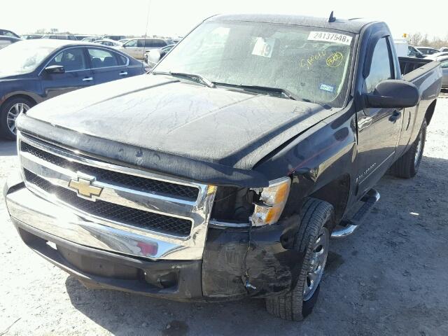 1GCEC14J07Z548303 - 2007 CHEVROLET SILVERADO BLACK photo 2