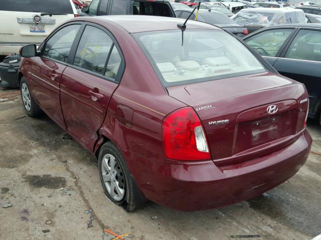 KMHCN4AC6AU432550 - 2010 HYUNDAI ACCENT GLS BURGUNDY photo 3