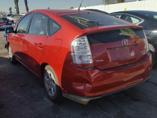 JTDKB20U693492112 - 2009 TOYOTA PRIUS RED photo 3