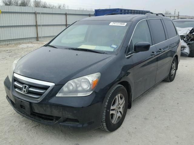 5FNRL38747B014111 - 2007 HONDA ODYSSEY EX BLACK photo 2