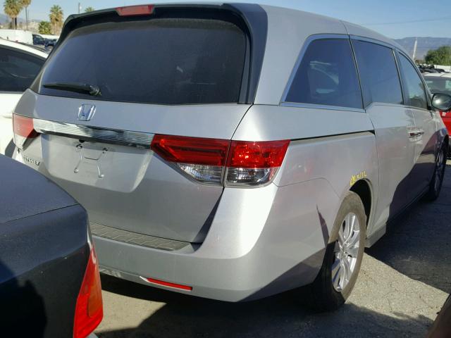 5FNRL5H48FB080256 - 2015 HONDA ODYSSEY EX SILVER photo 4