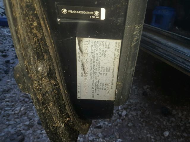 WBAEC8402H0614496 - 1987 BMW 635 CSI AU BLACK photo 10