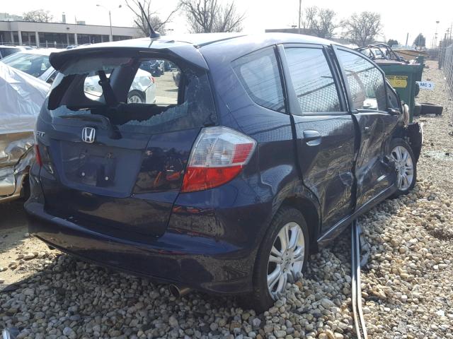 JHMGE88479S075624 - 2009 HONDA FIT SPORT BLUE photo 4