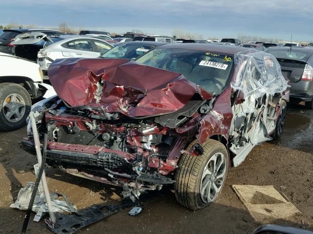 1HGCR2F06HA029810 - 2017 HONDA ACCORD EX MAROON photo 2