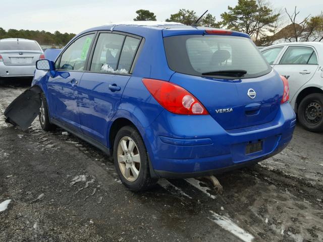 3N1BC13E99L474450 - 2009 NISSAN VERSA S BLUE photo 3