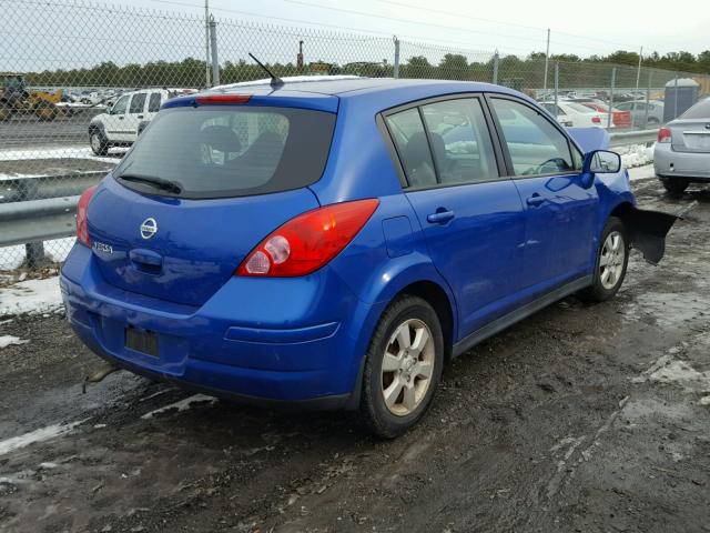 3N1BC13E99L474450 - 2009 NISSAN VERSA S BLUE photo 4