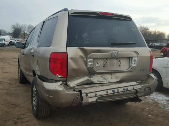 5FNYF18585B042237 - 2005 HONDA PILOT EXL BEIGE photo 3