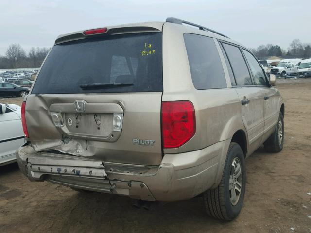 5FNYF18585B042237 - 2005 HONDA PILOT EXL BEIGE photo 4