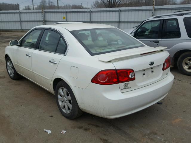 KNAGE123685262940 - 2008 KIA OPTIMA LX WHITE photo 3