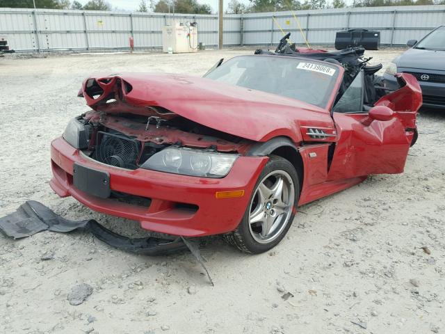 5UMCL93492LJ82334 - 2002 BMW M ROADSTER RED photo 2