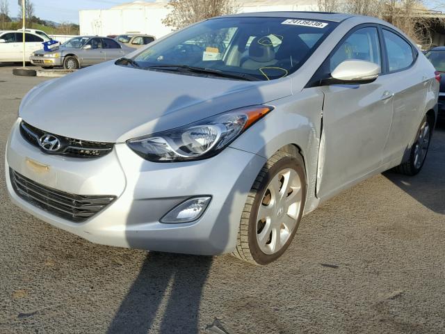 KMHDH4AEXCU332726 - 2012 HYUNDAI ELANTRA GL SILVER photo 2