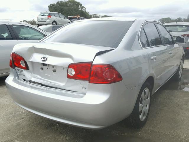 KNAGE123175120493 - 2007 KIA OPTIMA LX SILVER photo 4