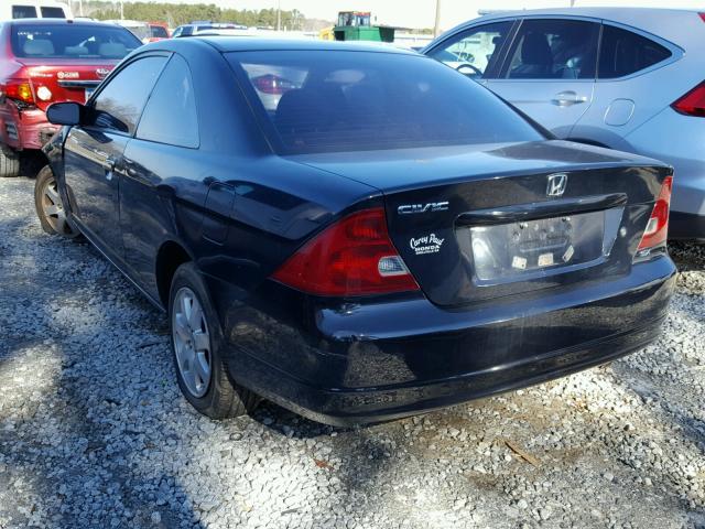 1HGEM22913L048239 - 2003 HONDA CIVIC EX BLACK photo 3