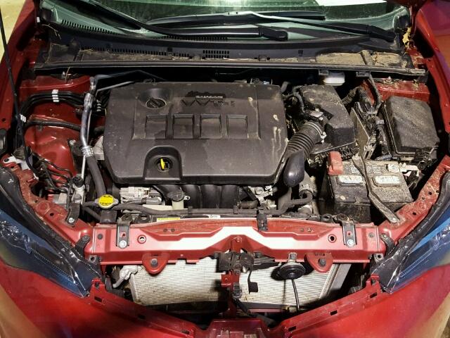 2T1BURHE8HC750197 - 2017 TOYOTA COROLLA L RED photo 7