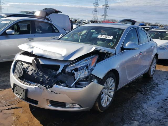 2G4GS5EK3C9151484 - 2012 BUICK REGAL PREM SILVER photo 2