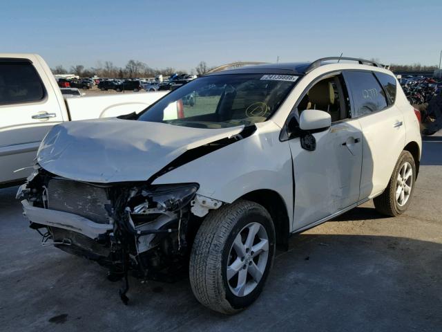 JN8AZ18W69W130209 - 2009 NISSAN MURANO S WHITE photo 2